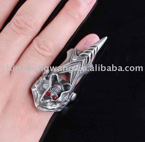 armor rings for men. Gothic Skull Armor Ring(China