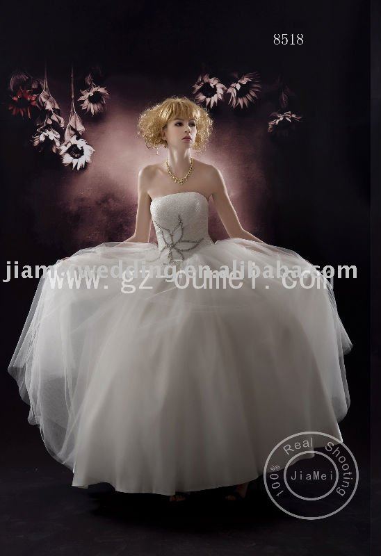cinderella wedding dress lace ribbon beads bridal ball gown strapless