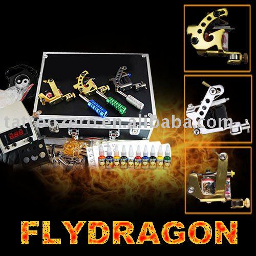 wholesale professional tattoo great ink 3machines needle power supply kit
