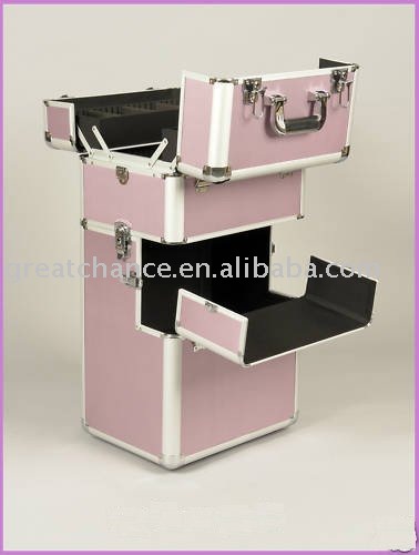 See larger image: Pink Makeup trolley case-Ideal for Beauty therapists 