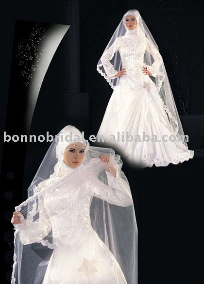 chiffon wedding dress with long sleeves