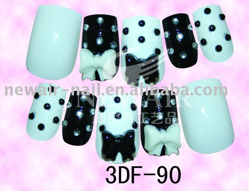 Black And White Designs Art. nail art design /Pre-glue nail