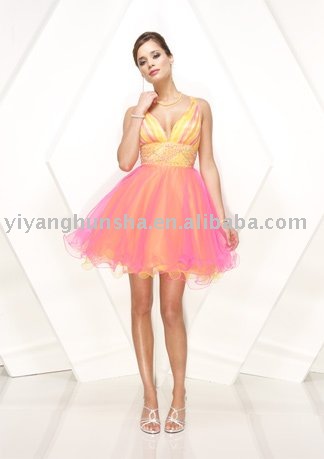 Western style short prom dress cocktail dress
