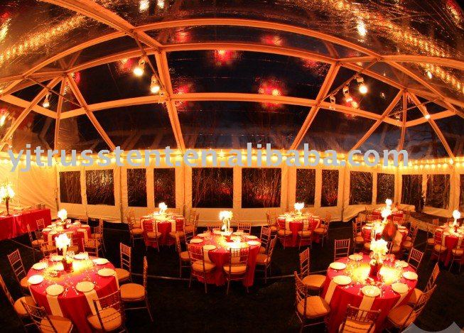 luxury transparent wedding party tent