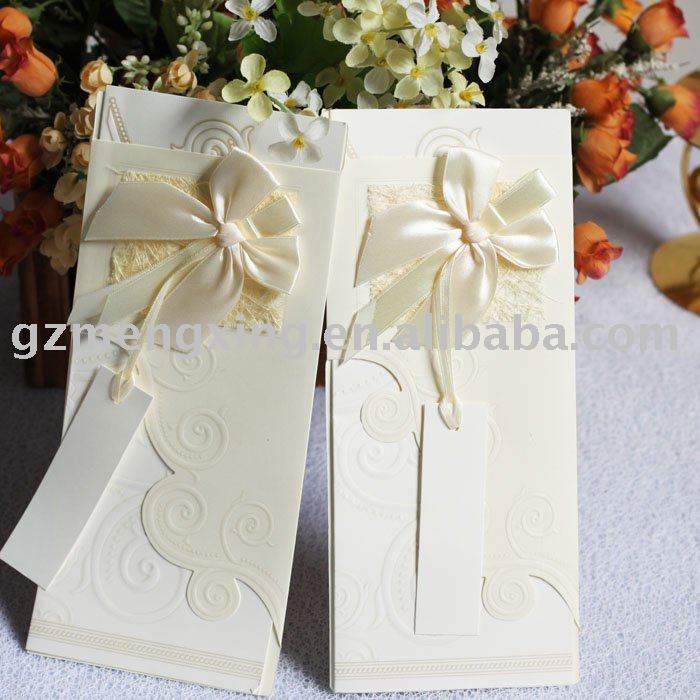 See larger image elegant wedding cards with decoration T047