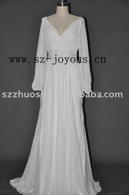 See larger image long sleeve bridal gown R019