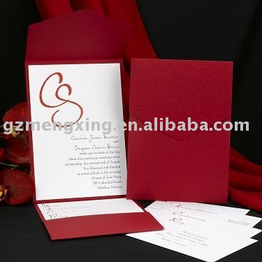See larger image Pocketfold wedding invitations EA807
