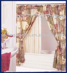 Tassel Double Swag Shower Curtain - Buy Shower Curtain,Double Swag 