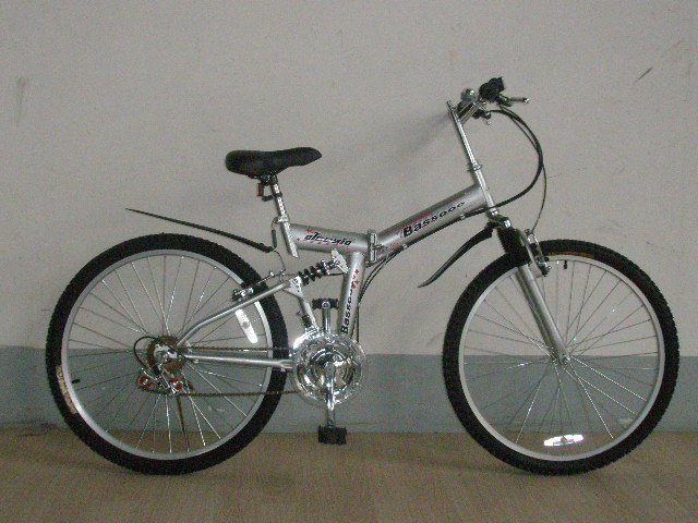 silver bicycle