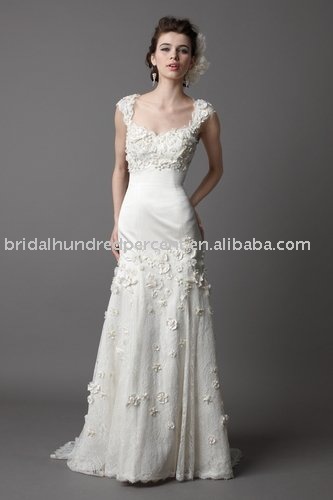  spaghetti straps open back slim line wedding dress gown dressZXM3009