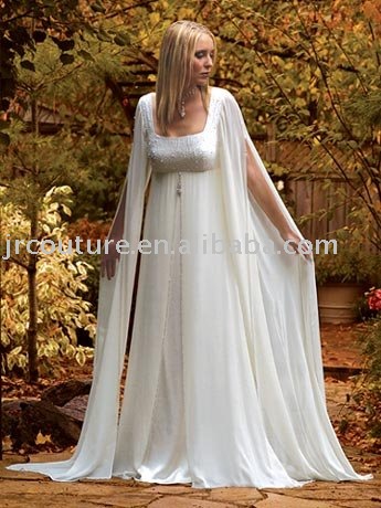 chiffon wedding dress with sleeves. Vintage Long Sleeves Chiffon