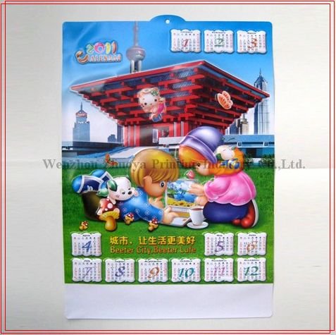 yearly calendar 2011. 2011 plastic yearly calendar