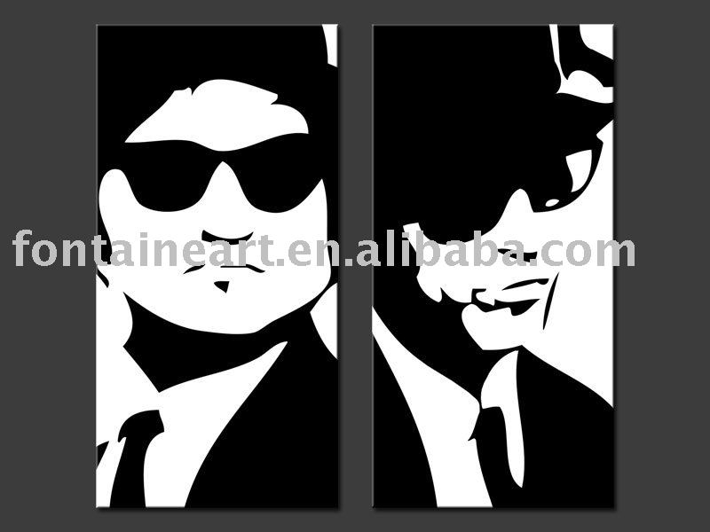 See larger image Pop Art PaintingBlues Brothers black and white