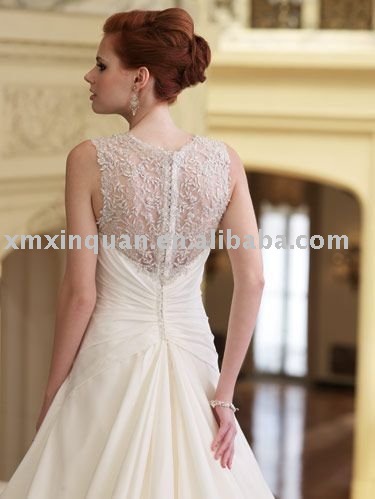 EFW202 Latest design sleeveless lace strap and back embroidered stain long 