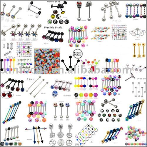 See larger image: Body piercing jewelry,tongue barbell ring,lip jewelry 