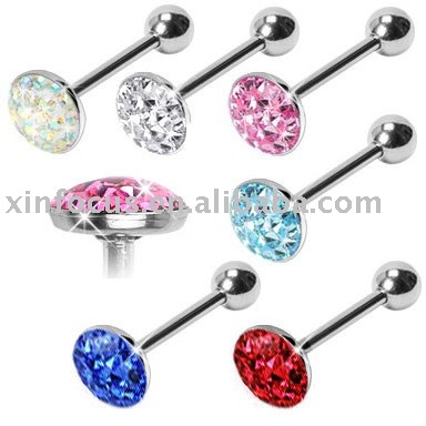 See larger image: Ferido Pave Crystals Flat Tongue Rings,Tongue barbell piercing Ring. Add to My Favorites. Add to My Favorites. Add Product to Favorites 