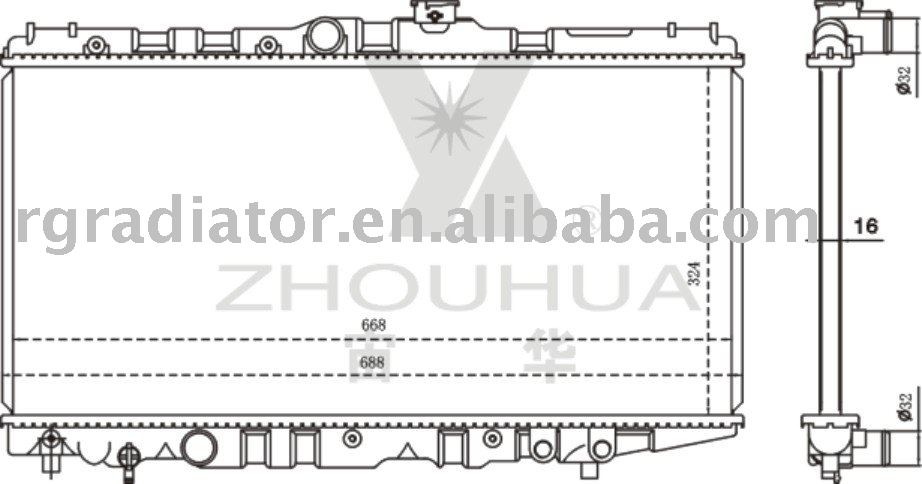 See larger image brazing radiator for TOYOTA COLROLLA Station Wagon 8892