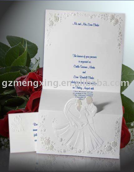 See larger image Trifold heart wedding invitations UK104
