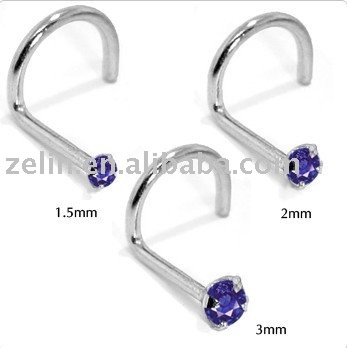 See larger image: blue white gold curved nose piercing jewelry. Add to My Favorites. Add to My Favorites. Add Product to Favorites; Add Company to Favorites