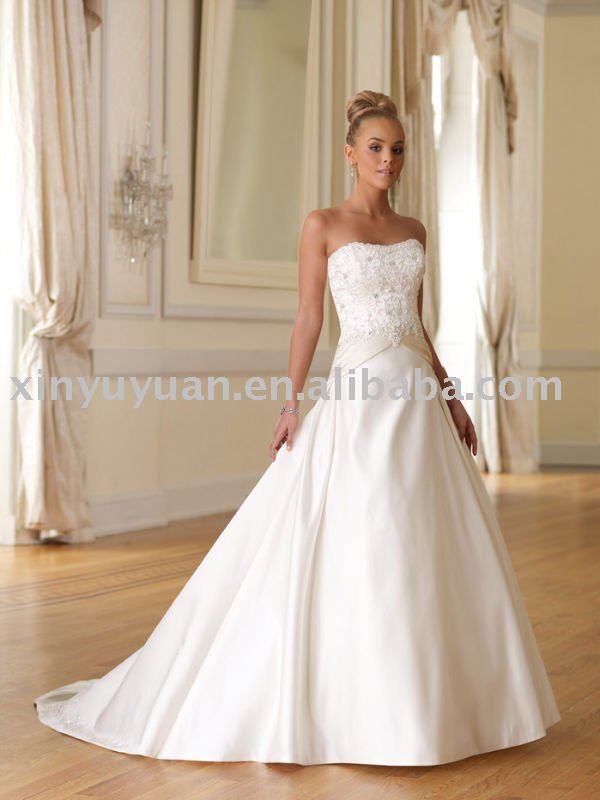 vintage and modest embroidery beading wedding dresses STW002