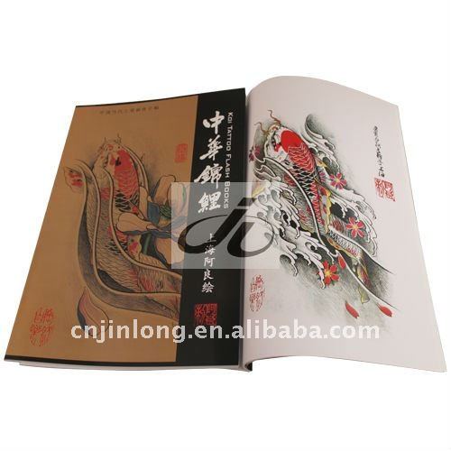 See larger image: China Rare Koi Tattoo Flash Books Magazine Manuscript