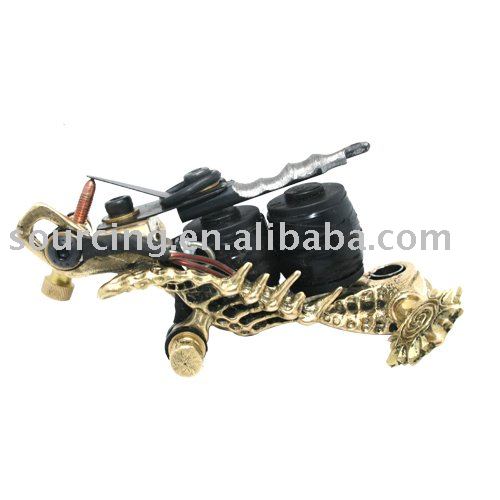 See larger image: New Professional Pure Copper Brass Tattoo Machine Gun 