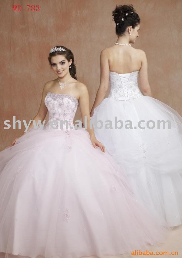 2011 Pink christmas wedding gown
