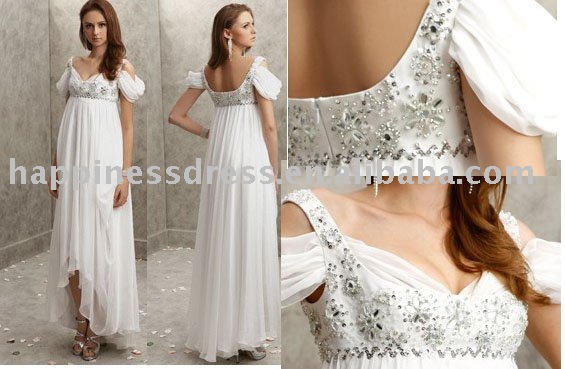 wedding dresses with color and sleeves. Cap sleeve maternity wedding