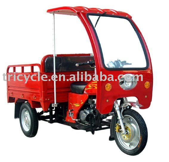 110cc cargo three wheeler with a tent gasoline or CNG hot 