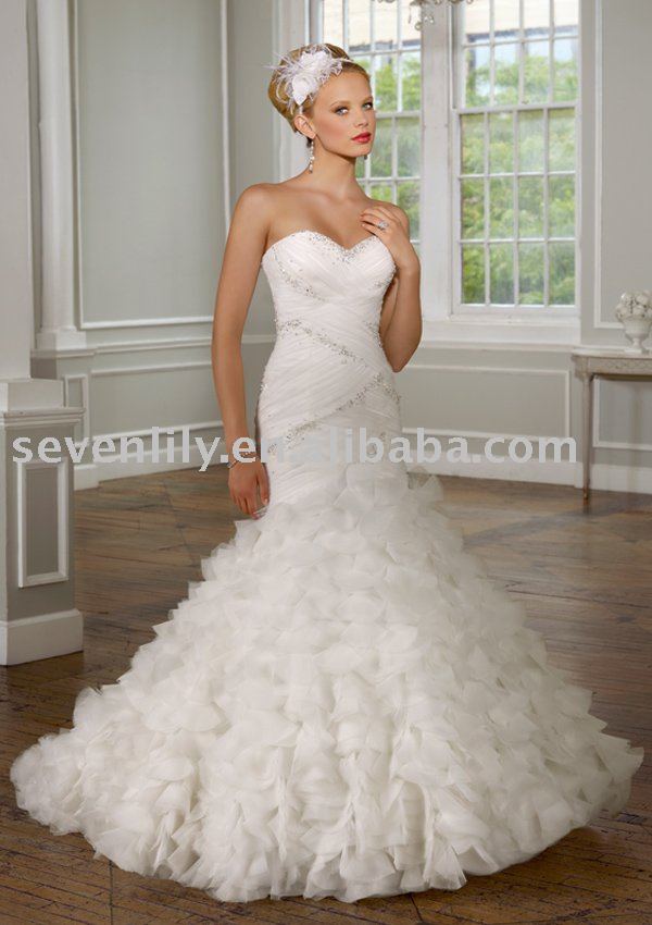 2011 Tulle with jeweled beading designer wedding dresses