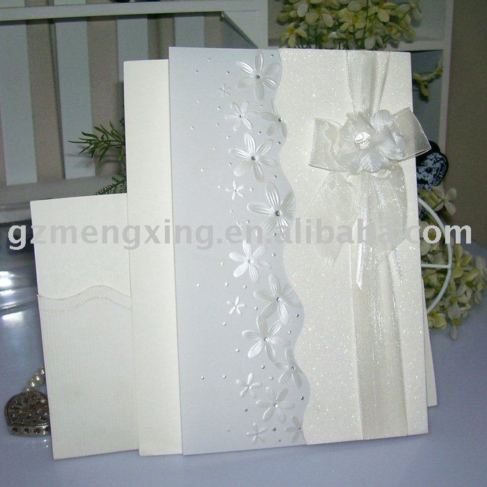 See larger image Wedding cards with lace deraction T070
