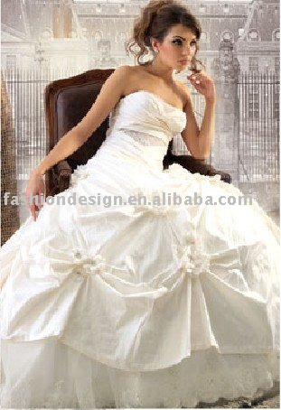 AWD157 2011 custom made beautiful taffeta Lebanon wedding dress