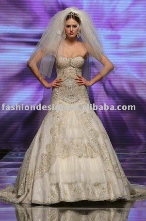 AWD178 2011 custom made lace Lebanon wedding dress