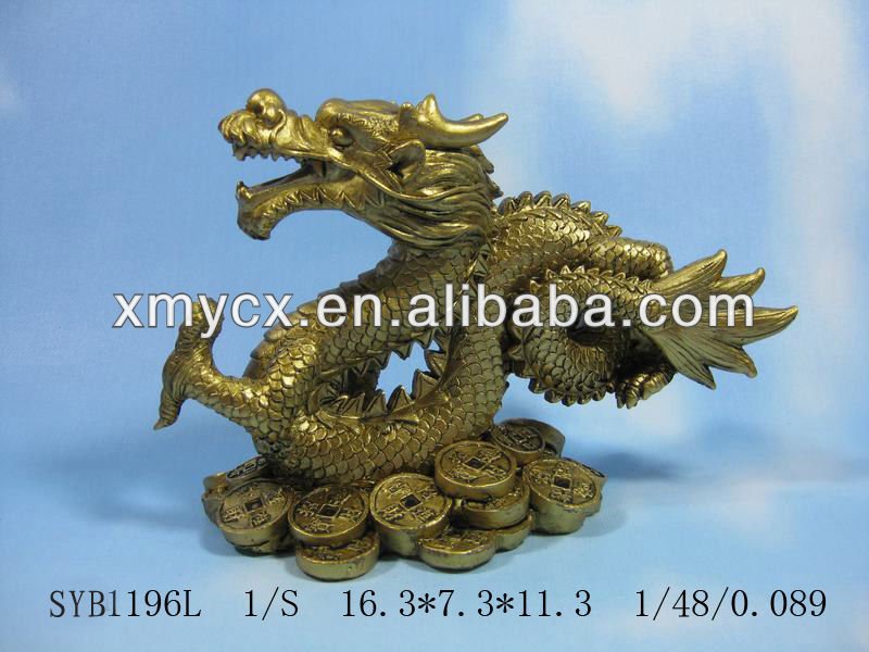 See larger image Chinese dragon carving statues