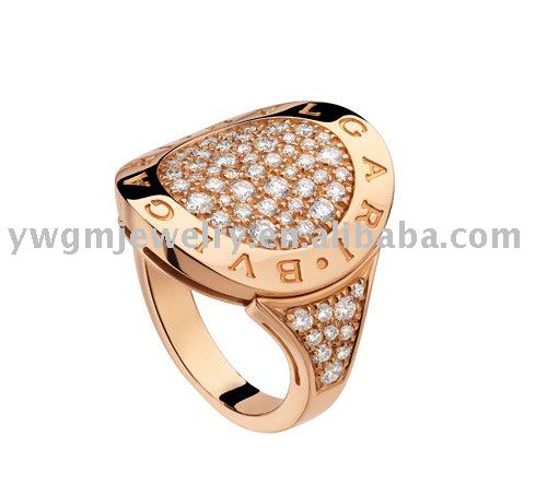 Men Wedding Rings Fashion Jewelry Ring with Diamond Crystal