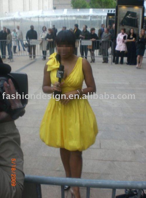 Yellow Taffeta Dress