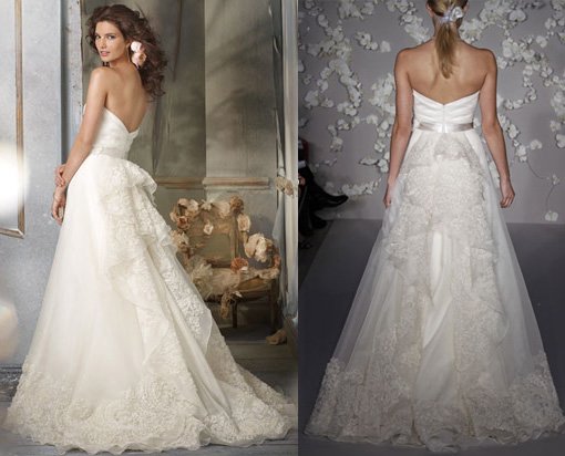 Free shipping sweetheart silk lace bridal wedding dress