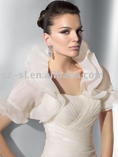 Short sleeve bridal wedding accessories jacket SL82