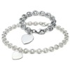heart tag silver jewelry set wedding jewelry AS115