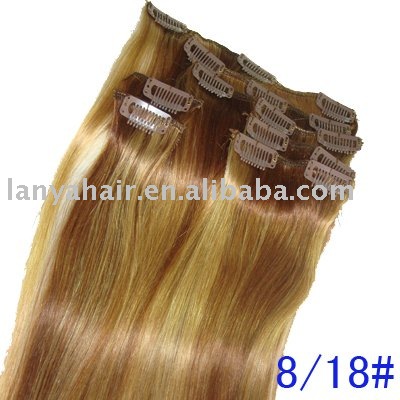 Brown And Blonde Hair Extensions. 22#39;#39; clip in/on human hair