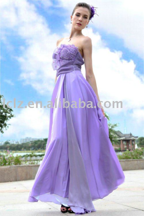 Formal wedding gown D30190 light purple dress