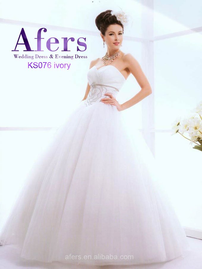 Afers ivory color Ball Gown Wedding Dressesbridal apparel NOKS076