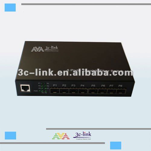 8SFPslots and 1 1000Mall Fiber switch