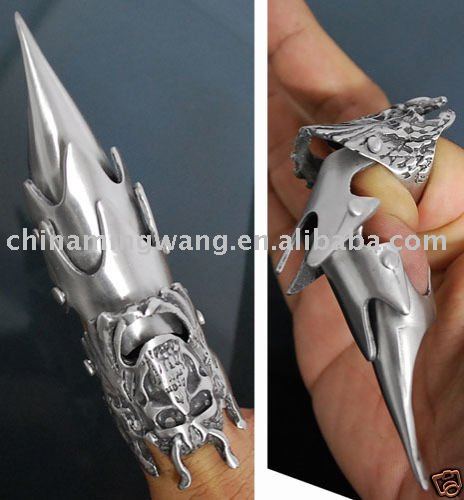 finger armor ring. Pewter Armor Full Finger Ring