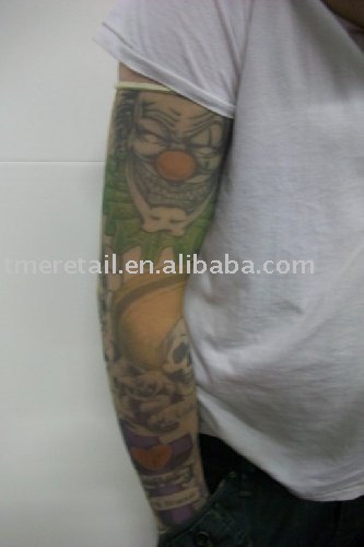 evil clown tattoos. Tattoo Sleeve Evil Clown