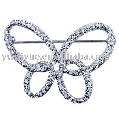 See larger image PUGSTER BUTTERFLY OUTLINE RHINESTONE BROOCH PIN BRACELE