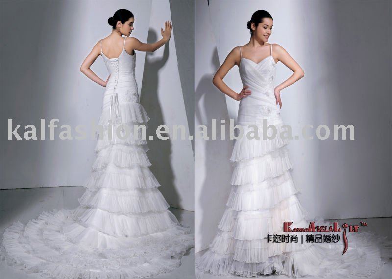Manufacture Kal Bride Lace fish tail Christmas Hotsale Wedding Dress EB638