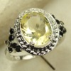 wholesale shining gemstone jewelry light citrinefashion ring