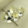 crystal ring 925 silver fashion gemstone ring citrine
