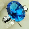 Fashion Silver Topaz Jewelry Blue Topaz Rings